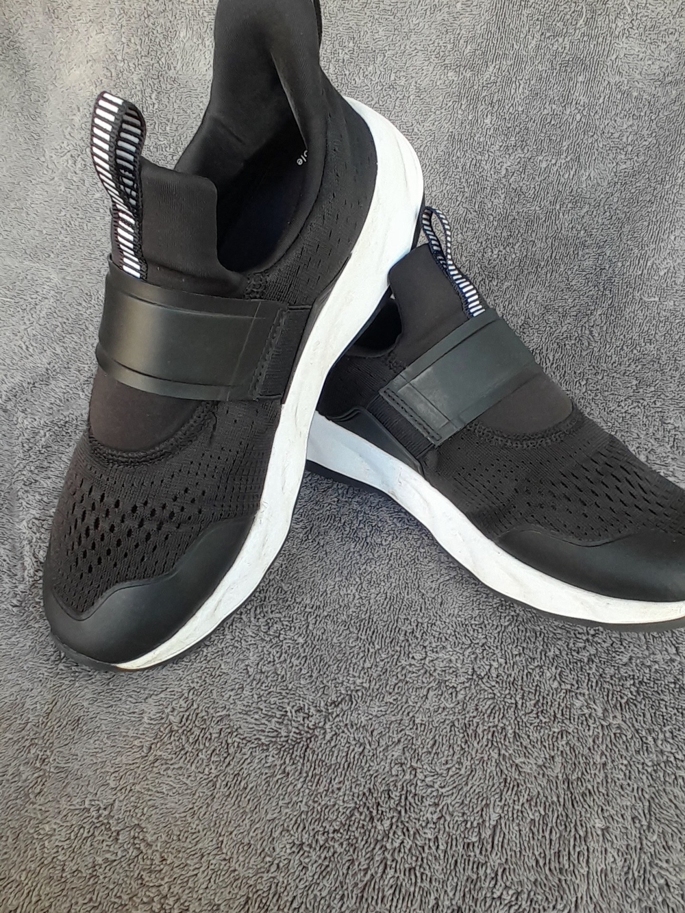 Target Men's Black Slip-On Sneakers with White Sole